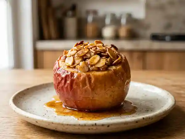 Pommes au four fondantes, miel et amandes - Photo de présentation