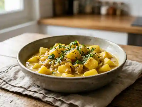 Pommes de terre au curry savoureuses et faciles - Photo de présentation
