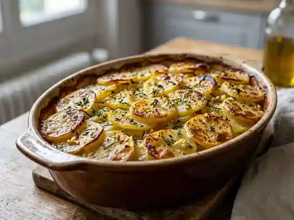 Pommes boulangères fondantes ail et romarin - Photo de présentation