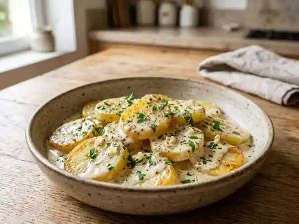 Pommes de terre fondantes à la crème fraîche onctueuse - Photo de présentation