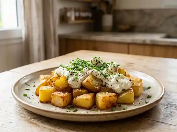 Pommes de terre sautées à la faisselle fraîche - Photo de présentation