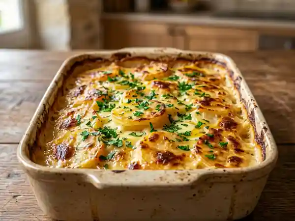 Pommes de terre fondantes à la crème d'ail - Photo de présentation