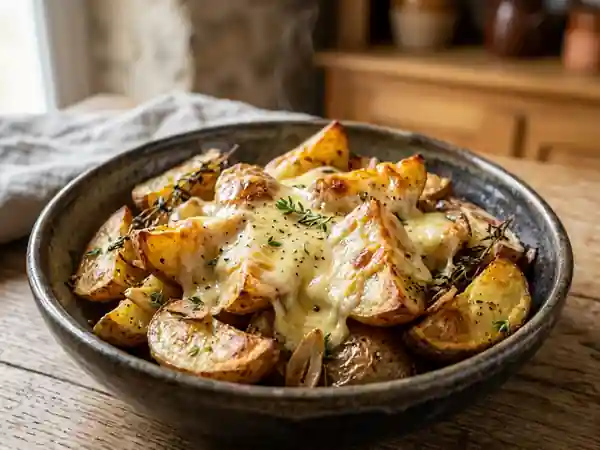 Pommes de terre rôties au Munster fondant - Photo de présentation