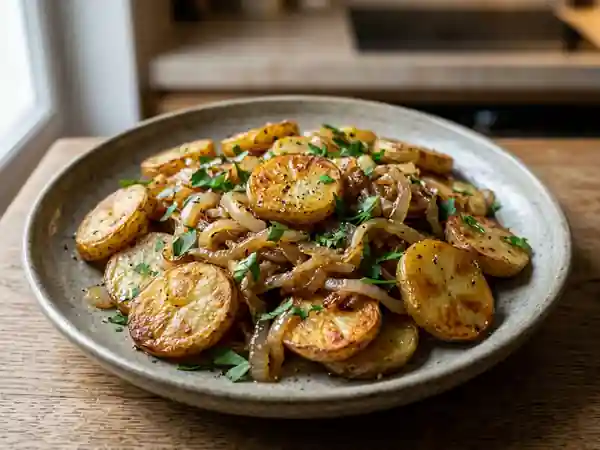 Pommes de terre sautées à la lyonnaise : recette traditionnelle savoureuse - Photo de présentation