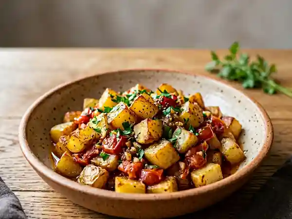 Poêlée fondante de pommes de terre aux tomates - Photo de présentation