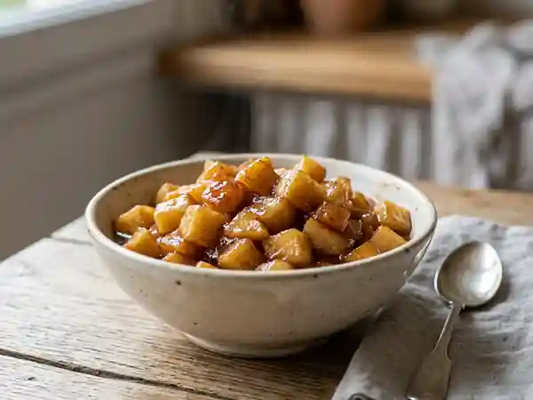 Pommes fondantes à la cannelle minute - Photo de présentation