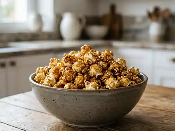 Pop-corn craquant au caramel beurre salé - Photo de présentation