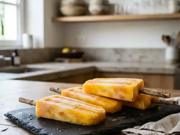 Popsicles mangue-orange ultra crémeux - Photo de présentation