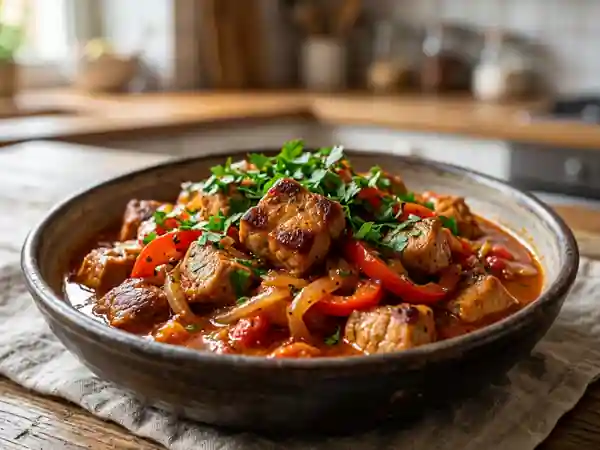 Porc à l'Andalouse fondant et parfumé - Photo de présentation