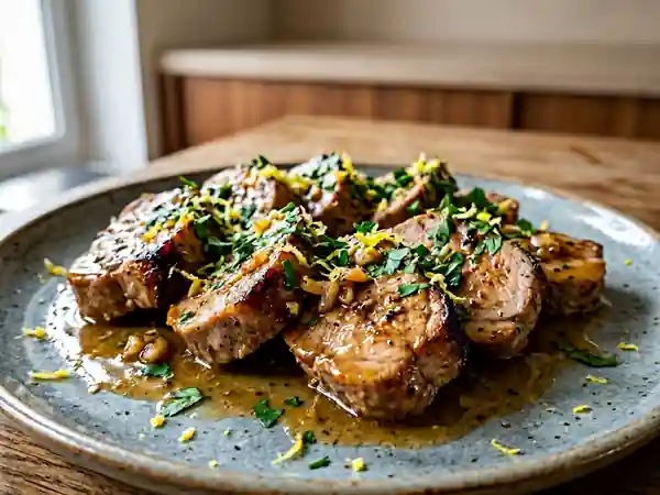 Émincé de Porc Fondant au Citron et Miel - Photo de présentation