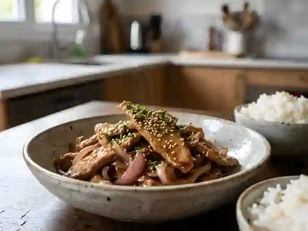 Porc au gingembre fondant et caramélisé - Photo de présentation