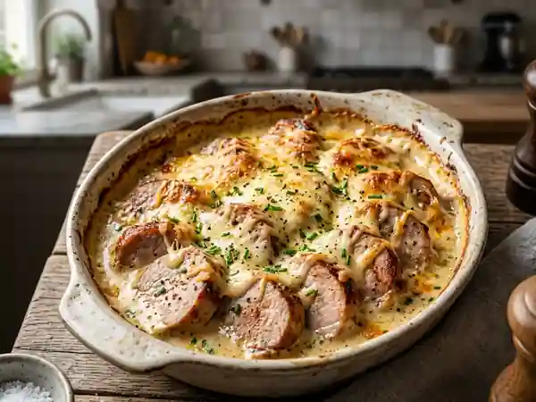 Filet de porc fondant au fromage - Photo de présentation