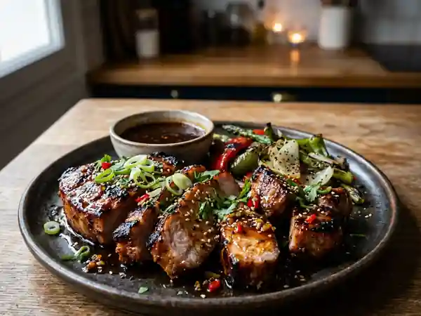 Porc laqué au barbecue : recette savoureuse et facile - Photo de présentation