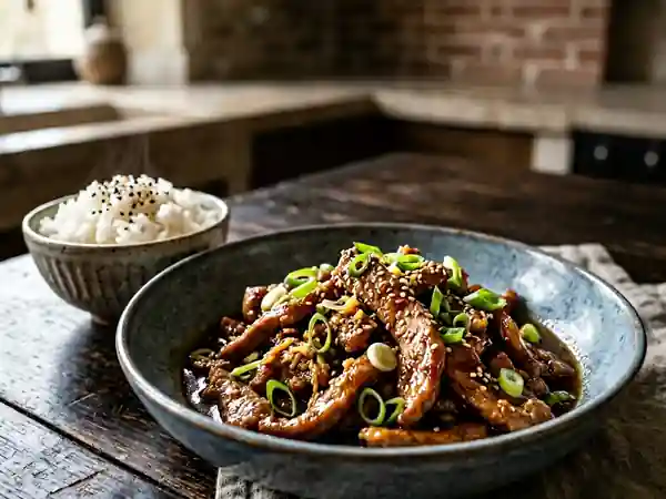 Porc Sauté au Gingembre et Soja - Photo de présentation