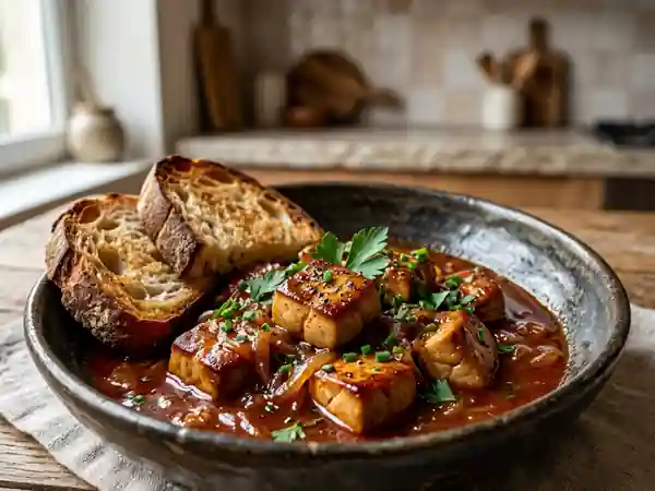 Pörkölt de foie gras fondant au paprika - Photo de présentation