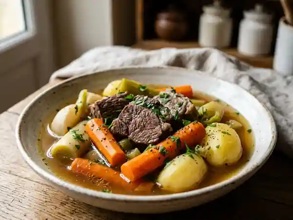 Pot-au-feu de bœuf traditionnel : recette facile et savoureuse - Photo de présentation
