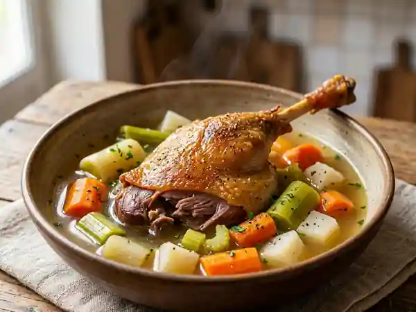 Pot-au-feu de canard traditionnel : recette savoureuse et réconfortante - Photo de présentation