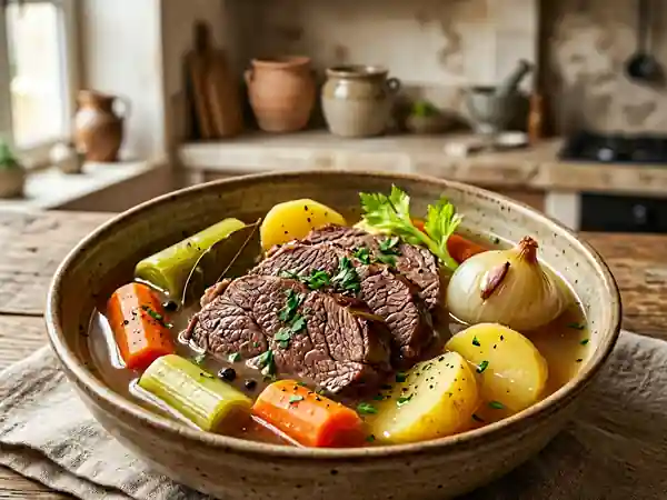 Pot-au-feu espagnol fondant et parfumé - Photo de présentation
