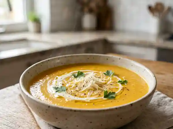 Potage Crémeux au Parmesan : Recette Facile et Gourmande - Photo de présentation