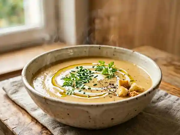Potage fondant aux primeurs du jardin - Photo de présentation