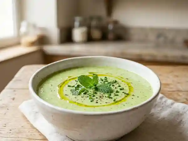 Velouté Frais Concombre Menthe et Yaourt - Photo de présentation