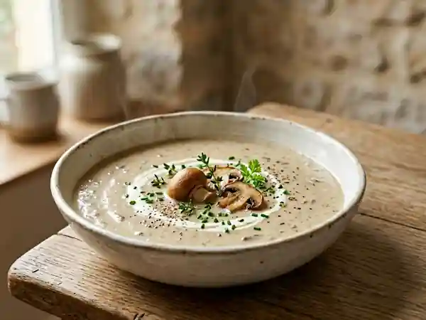 Velouté onctueux de rosés-des-prés - Photo de présentation