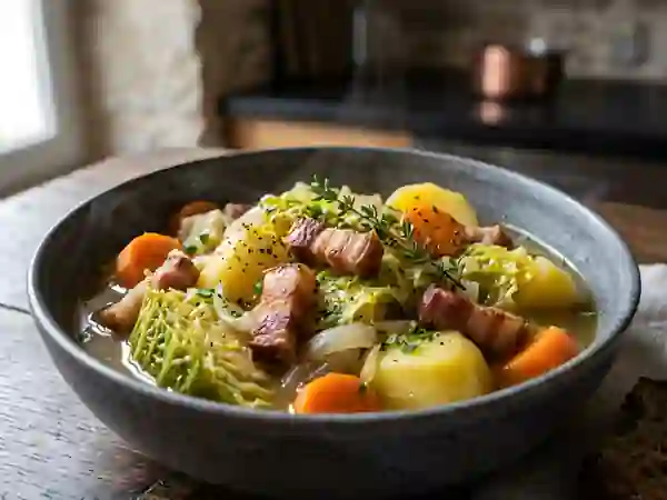 Potée au Chou Vert et Lard Fumé - Photo de présentation