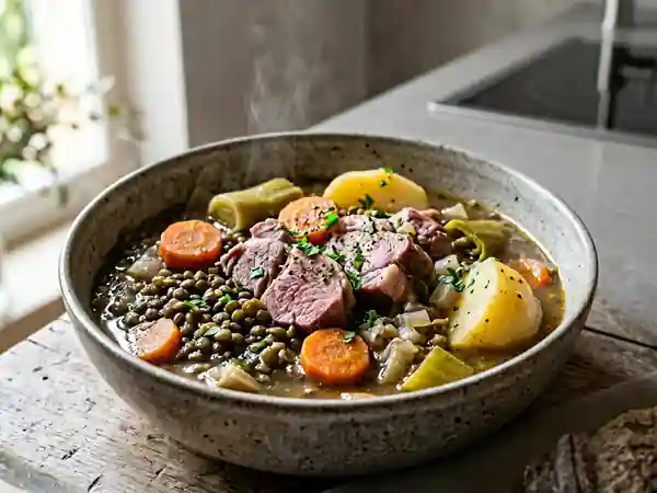 Potée auvergnate fondante aux lentilles du Puy - Photo de présentation