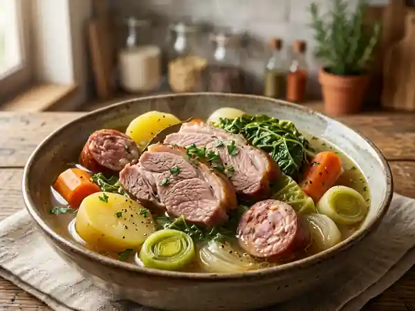 Potée paysanne au chou et viandes fumées - Photo de présentation