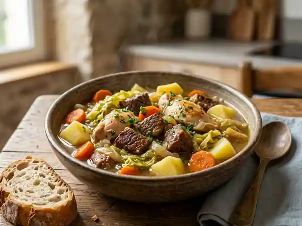 Potée paysanne au bœuf et poulet fondant - Photo de présentation