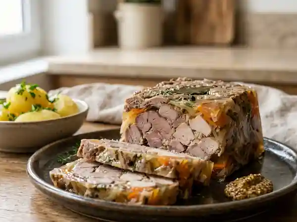 Potjevleesch fondant au lapin et poulet - Photo de présentation