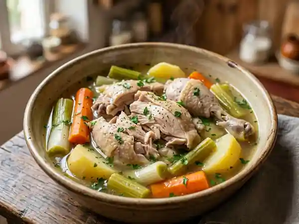 Poule au pot fondante et légumes d'antan - Photo de présentation