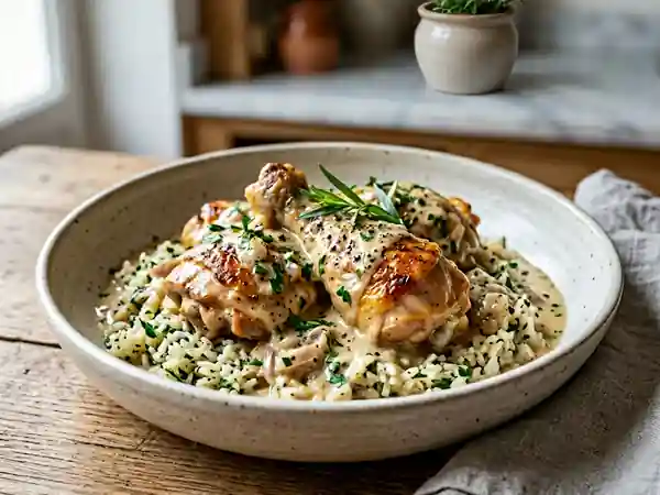 Poule onctueuse au Champagne - Photo de présentation