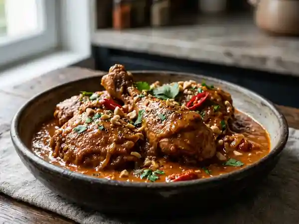 Poulet à la moambé onctueux et épicé - Photo de présentation
