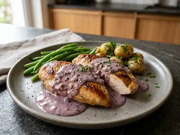 Poulet Crèmeux à la Moutarde Violette - Photo de présentation