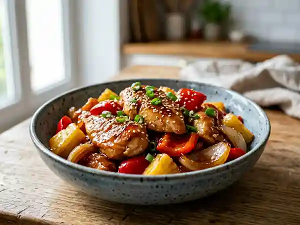 Poulet Aigre-Doux Croustillant et Fruité - Photo de présentation