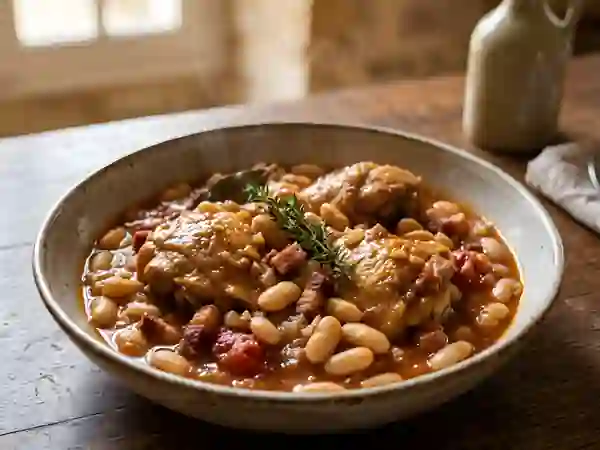 Poulet à la toulousaine aux haricots onctueux - Photo de présentation