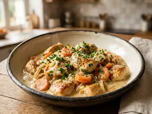 Poulet grand-mère onctueux à la crème - Photo de présentation
