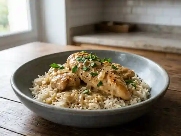 Poulet à l'arnika fondant et crémeux - Photo de présentation
