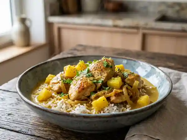 Poulet Coco-Ananas Crémeux au Curry - Photo de présentation