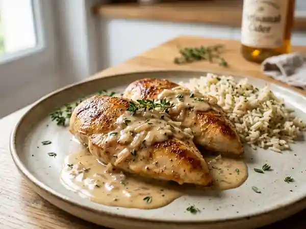 Poulet au cidre : tendreté et sauce veloutée - Photo de présentation