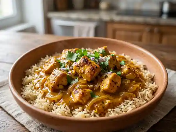 Poulet curry onctueux au lait de coco - Photo de présentation