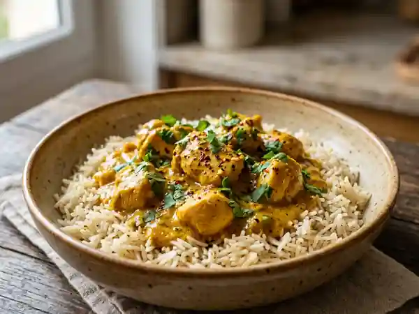 Poulet au Curry et Coco Fondant - Photo de présentation