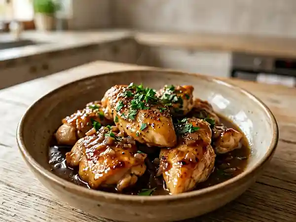 Poulet au Vinaigre : Recette Savoureuse et Facile à Réaliser - Photo de présentation