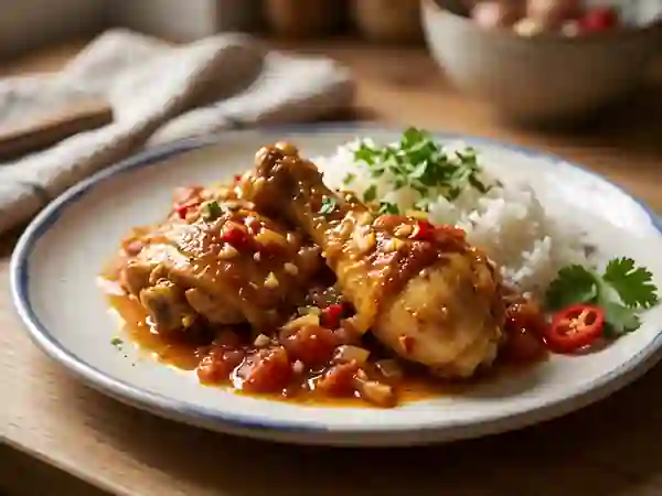 Poulet Beï : Sauté Tendre au Gingembre et Piment - Photo de présentation