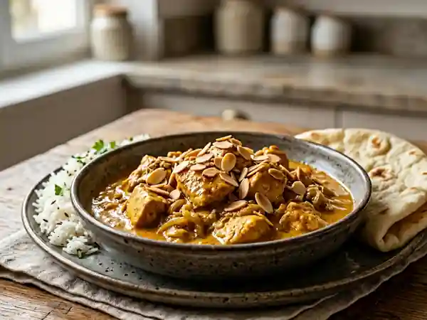 Poulet Cachemire Fondant au Curry et Amandes - Photo de présentation