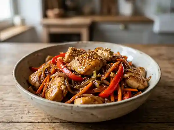 Poulet laqué au miel et gingembre - Photo de présentation
