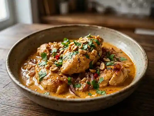 Poulet Coco Crémeux et Cacahuètes Croquantes - Photo de présentation