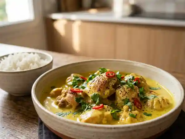 Poulet coco réunionnais tendre et épicé - Photo de présentation