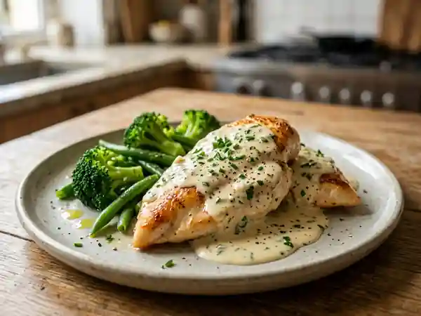 Poulet fondant sauce Boursin - Photo de présentation
